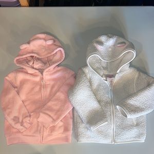 Carters and Garanimals zip up fleece sweatshirt baby girl 24 month